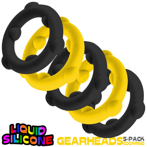 Gearheads Spinner Cock Rings by Oxballs - Cock Ring Sets