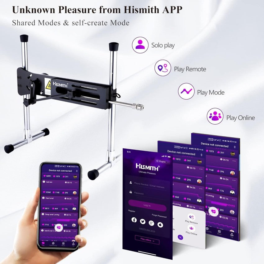 Hismith Premium 4.0 App Control Mains Powered Sex Machine - Sex Machines