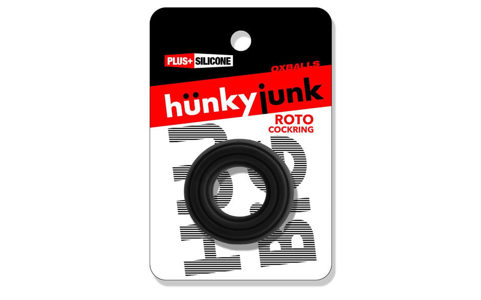 Hunkyjunk Roto Grooved Gripper Ribbed Stretchy Cock Ring - Stretchy Cock Rings
