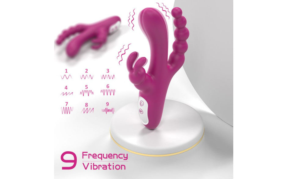 S-Hande Joker Triple Ecstasy Couples Vibrator - Rabbit Vibrators