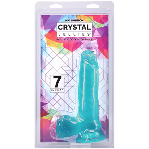 7" Realistic Cock with Balls by Doc Johnson - Realistic Dildos