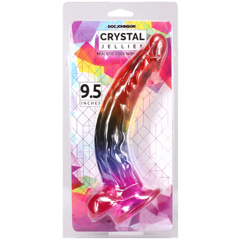 9.5" Realistic Cock with Balls by Doc Johnson - Realistic Dildos