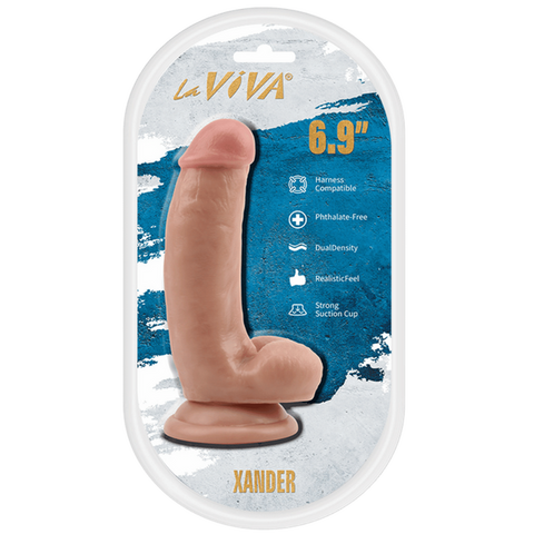 Xander 6.9 Inch Harness Compatible Dildo by La Viva - Realistic Dildos