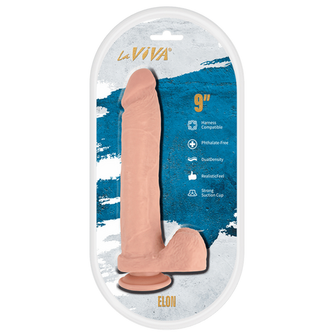 Tradie Dildo Paulie 9 Inch Textured by La Viva - Realistic Dildos