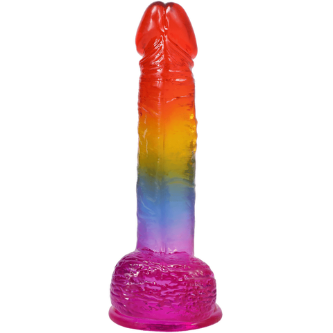 9.5" Realistic Cock with Balls by Doc Johnson - Realistic Dildos