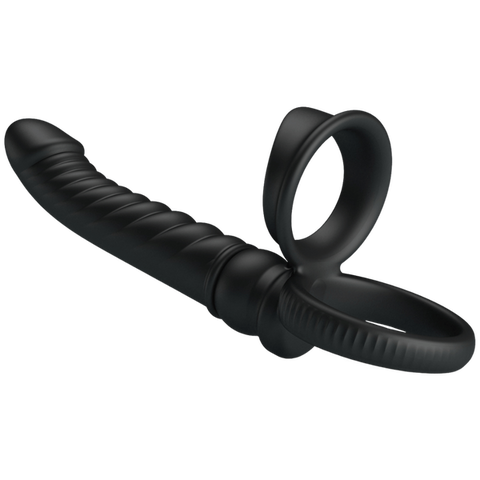 Merritt Vibrating Cockring with Anal Probe by Baile - Vibrating Cock Rings