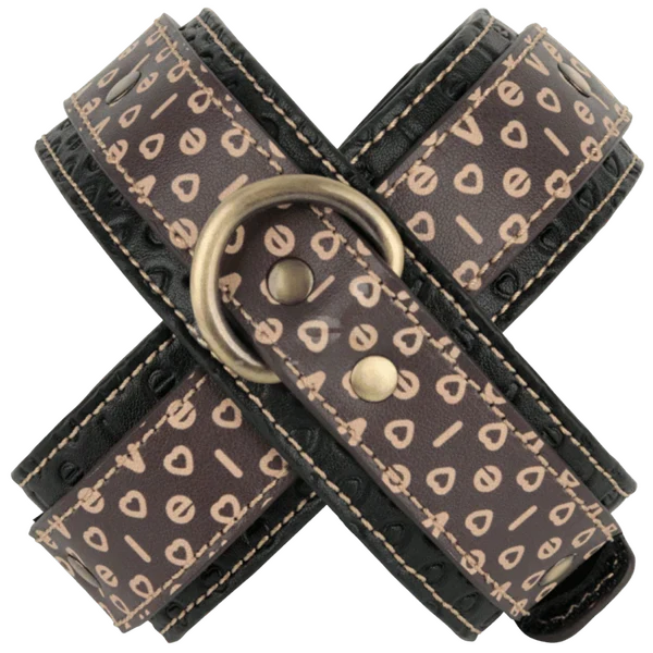 Lovetoy Crossed Shaped Design Fetish Handcuffs - Cuffs And Restraints