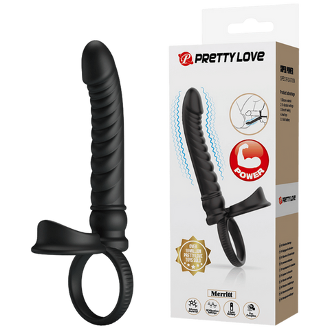 Merritt Vibrating Cockring with Anal Probe by Baile - Vibrating Cock Rings