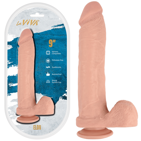 Tradie Dildo Paulie 9 Inch Textured by La Viva - Realistic Dildos