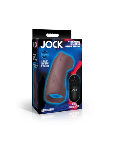 JOCK Vibrating Silicone Penis Sleeve by Curve Toys - Penis Sleeves and Extenders