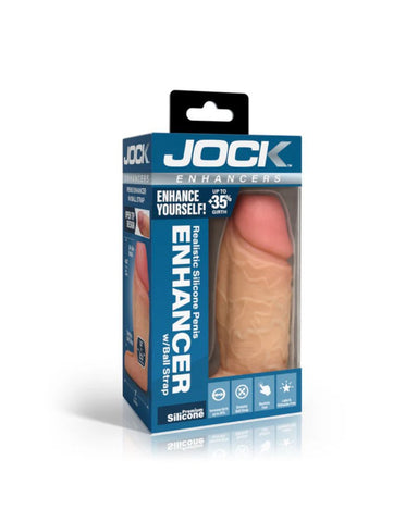 JOCK Enhancers Silicone Penis Sleeve 1 Inch by Curve Toys - Penis Sleeves and Extenders