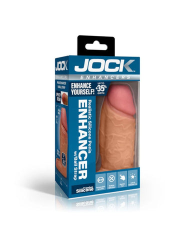 JOCK Enhancers Silicone Penis Sleeve 1 Inch by Curve Toys - Penis Sleeves and Extenders