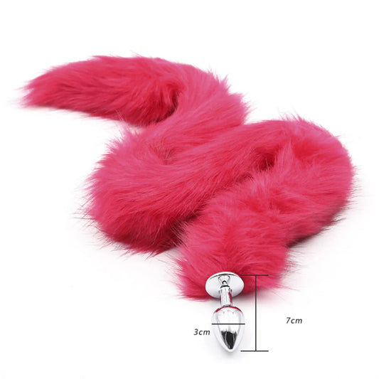 Lengthened Fox Tail Metal Anal Plug Medium