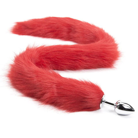 Lengthened Fox Tail Metal Anal Plug Small by BDStyle - Steel Sex Toys