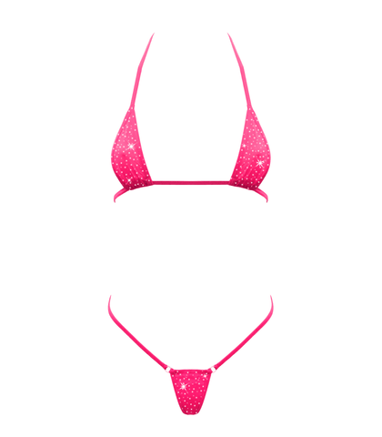 Rhinestone Embellished Micro Bikini Os by Love In Leather - G-Strings, Panties and Shorts