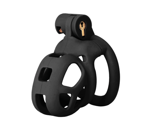 Micro Cock Cage 4 Interchangeable Rings by Love In Leather - Male Chastity