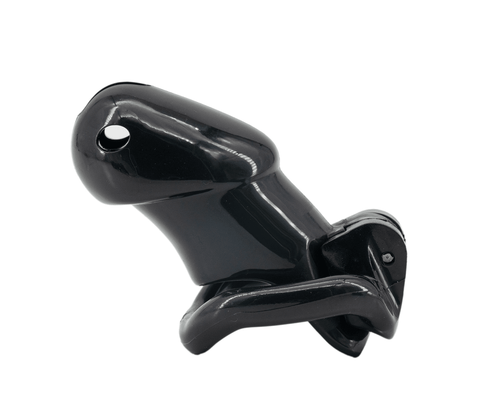 Resin Male Chastity Cage Black by Love In Leather - Male Chastity