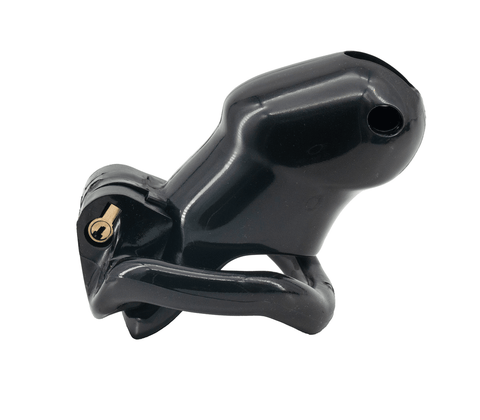 Resin Male Chastity Cage Black by Love In Leather - Male Chastity