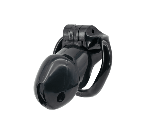 Resin Male Chastity Cage Black by Love In Leather - Male Chastity