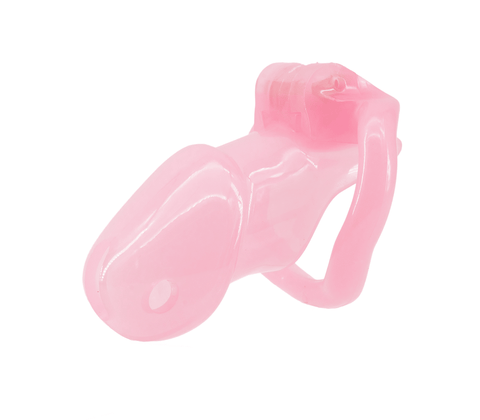 Resin Male Chastity Cock Cage Pink by Love In Leather - Male Chastity