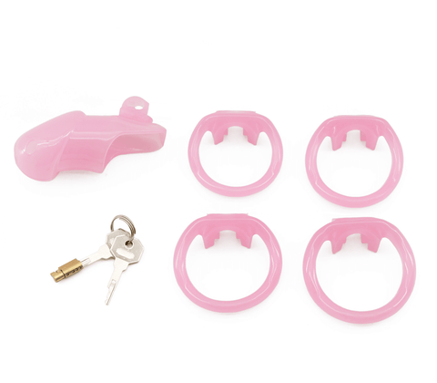 Resin Male Chastity Cock Cage Pink by Love In Leather - Male Chastity