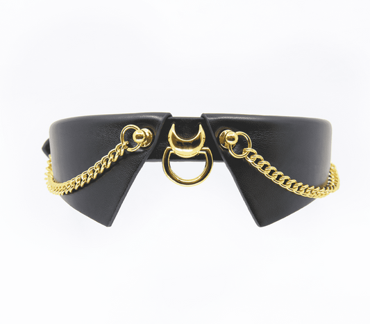 Love In Leather Luxury Lapel Collar - Bridging Fashion and Bondage