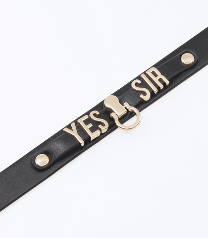Yes Sir BDSM Play Collar by Love In Leather - Collars and Leads