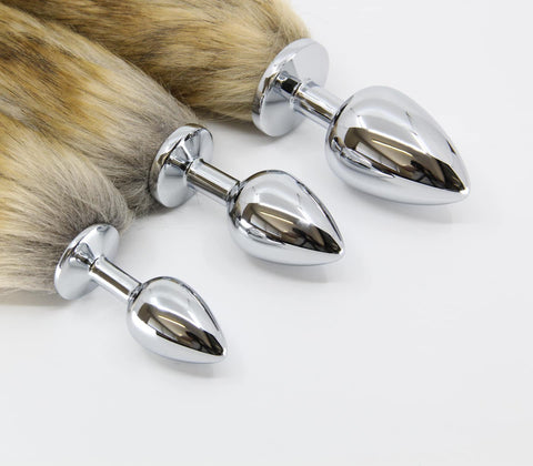 Fox Tail Aluminium Alloy Butt Plug Small - Butt Plugs