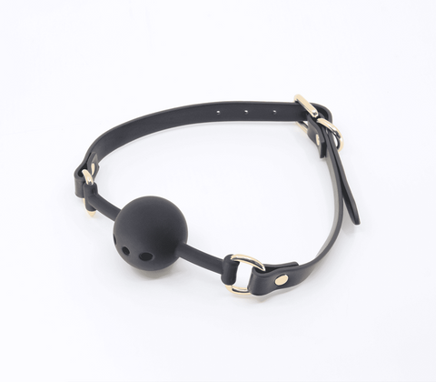 Breathable Gag With Silicone Ball by Love In Leather - Bondage Gags and Bits