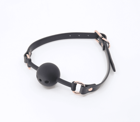 Breathable Gag With Silicone Ball by Love In Leather - Bondage Gags and Bits