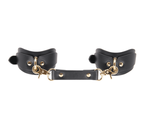 Shaped BDSM Play Wrist Cuffs by Love In Leather - Cuffs And Restraints