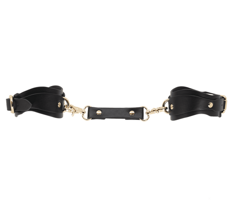 Shaped BDSM Play Wrist Cuffs by Love In Leather - Cuffs And Restraints