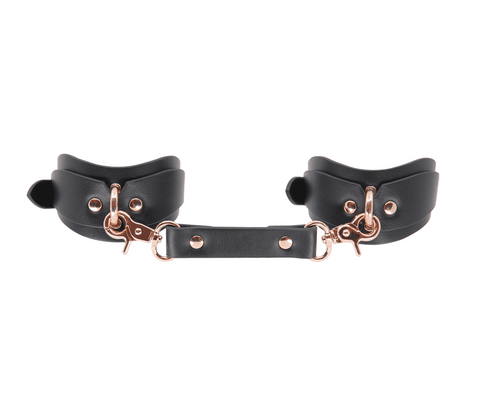 Shaped BDSM Play Wrist Cuffs by Love In Leather - Cuffs And Restraints