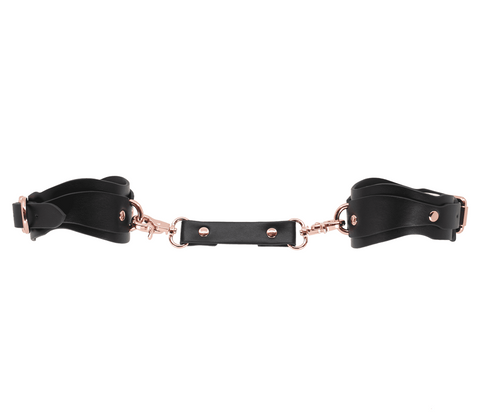 Shaped BDSM Play Wrist Cuffs by Love In Leather - Cuffs And Restraints