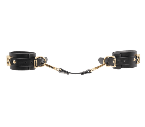 Yes Sir Faux Leather Wrist Cuffs by Love In Leather - Cuffs And Restraints