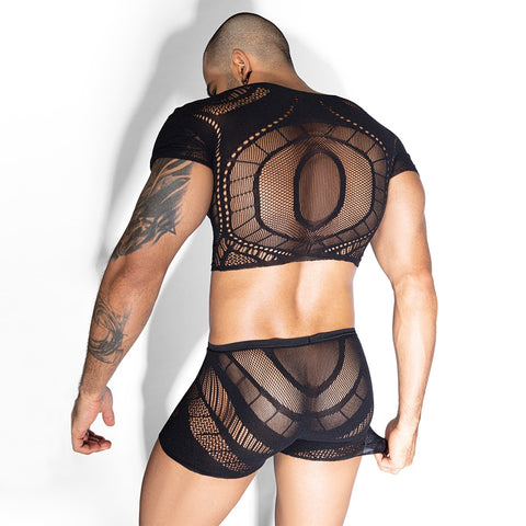 Sexy Extreme Plunge Boys Bodysuit by Love In Leather - Mens Briefs And Boxers