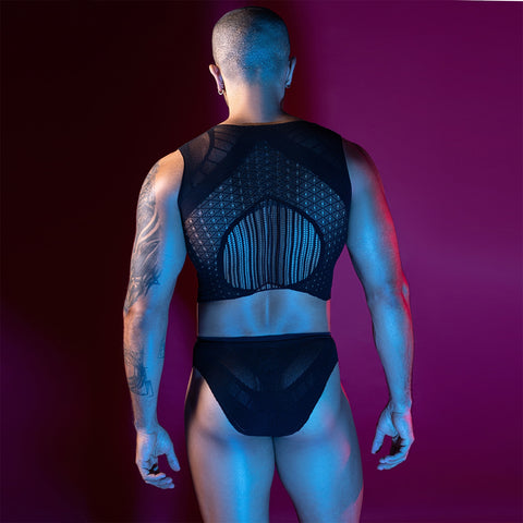 Mens Sleeveless Top Briefs Set by Love In Leather - Mens Briefs And Boxers