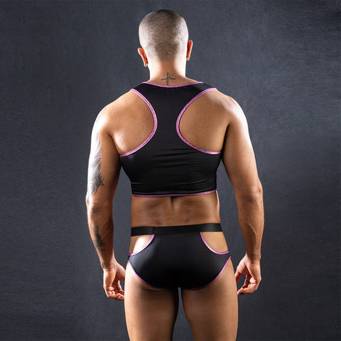 Sleeveless Top Trunks With Cut Outs by Love In Leather - Mens Briefs And Boxers
