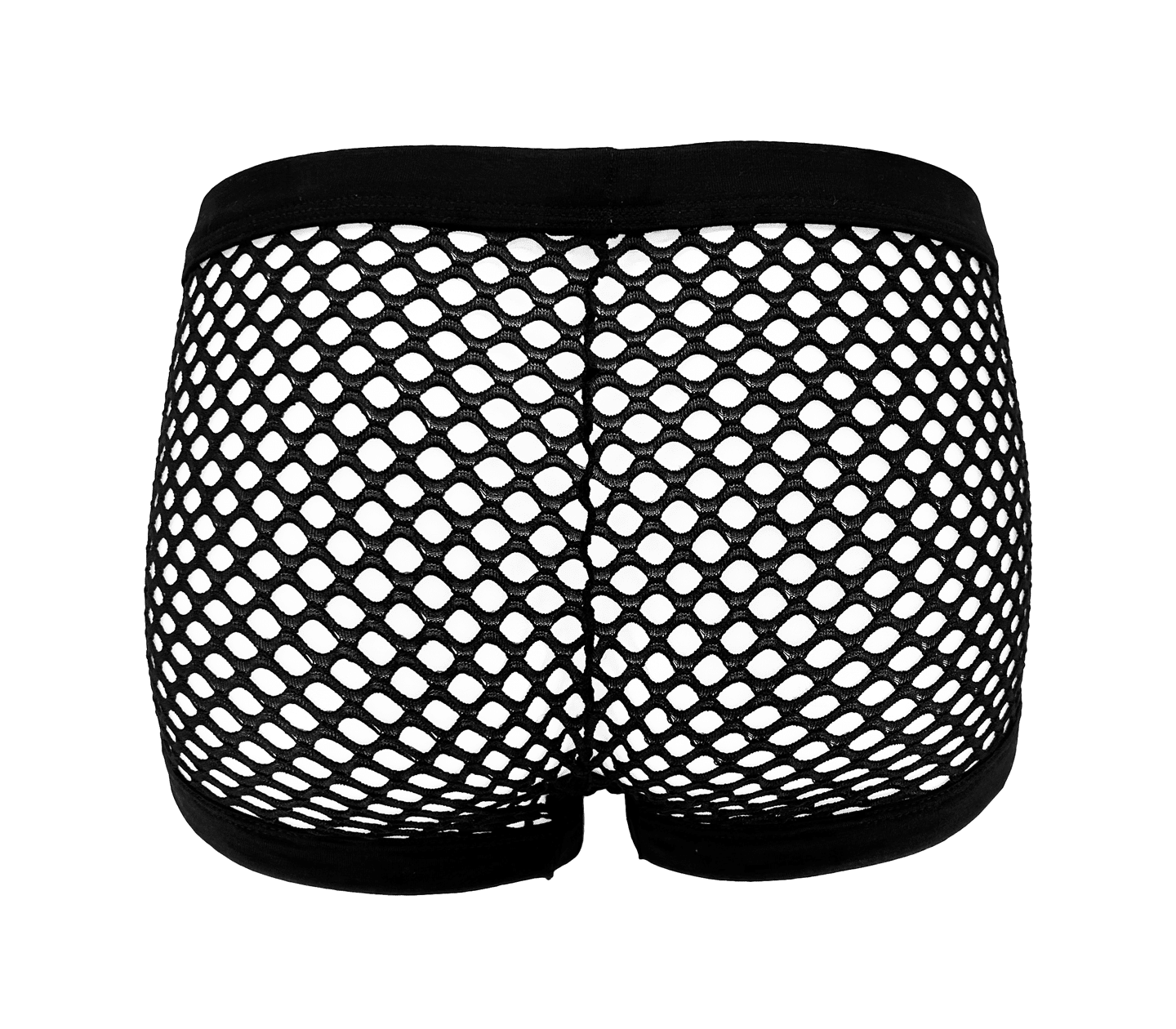 Love In Leather Mens Mesh Sexy Boyshort Black - Mens Briefs And Boxers