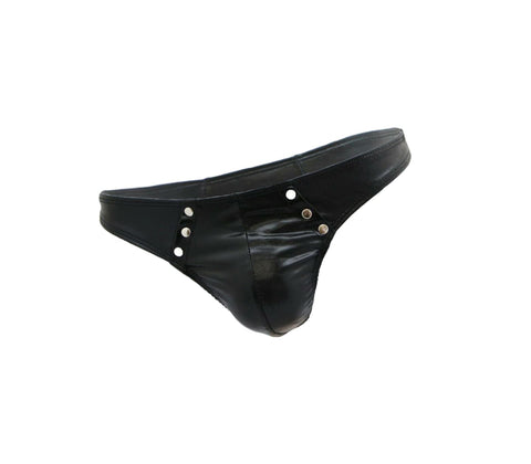 Mens Full Wet Look G-String by Love In Leather - His Fetish