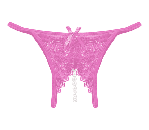 Crotchless Pearl Womens Panties by Love In Leather - G-Strings, Panties and Shorts