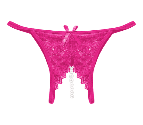 Crotchless Pearl Womens Panties by Love In Leather - G-Strings, Panties and Shorts