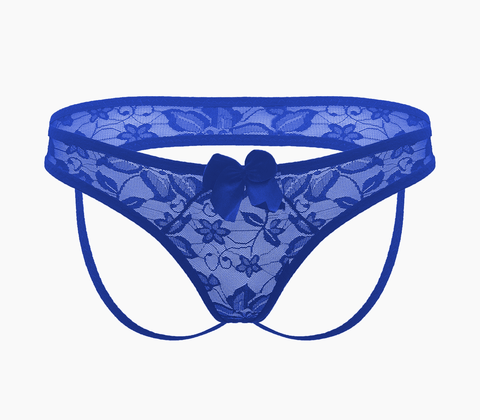 Full Lace Womens Crotchless Panties Os by Love In Leather - G-Strings, Panties and Shorts
