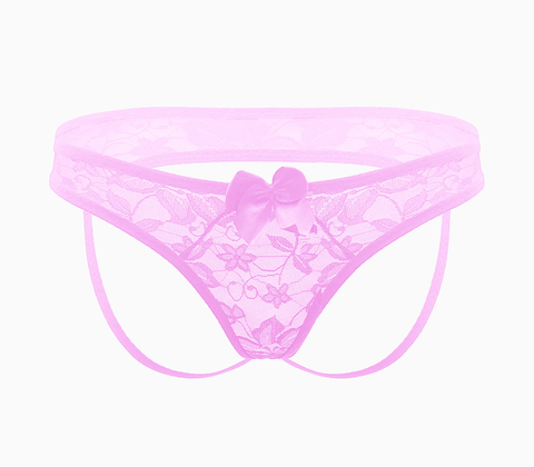 Full Lace Womens Crotchless Panties Os by Love In Leather - G-Strings, Panties and Shorts