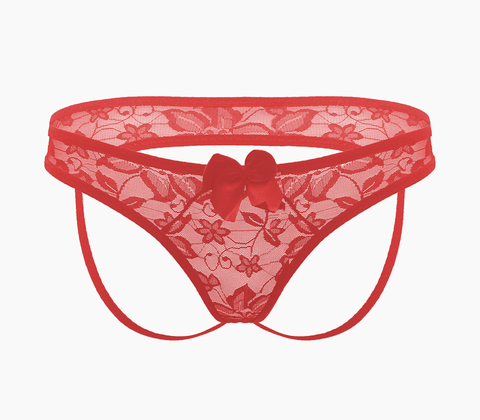 Full Lace Womens Crotchless Panties Os by Love In Leather - G-Strings, Panties and Shorts