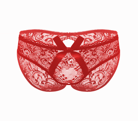 Sexy Womens Full Lace Crotchless Panties - G-Strings, Panties and Shorts