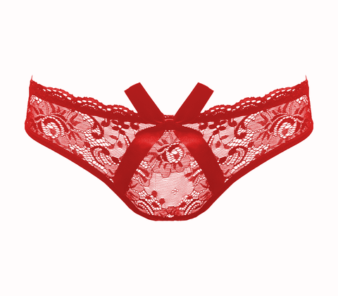 Sexy Womens Full Lace Crotchless Panties - G-Strings, Panties and Shorts
