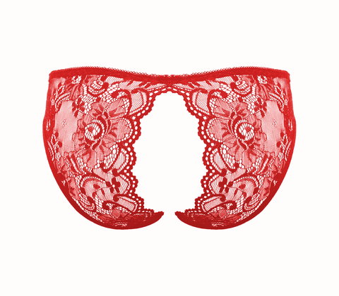 Sexy Womens Full Lace Crotchless Panties - G-Strings, Panties and Shorts