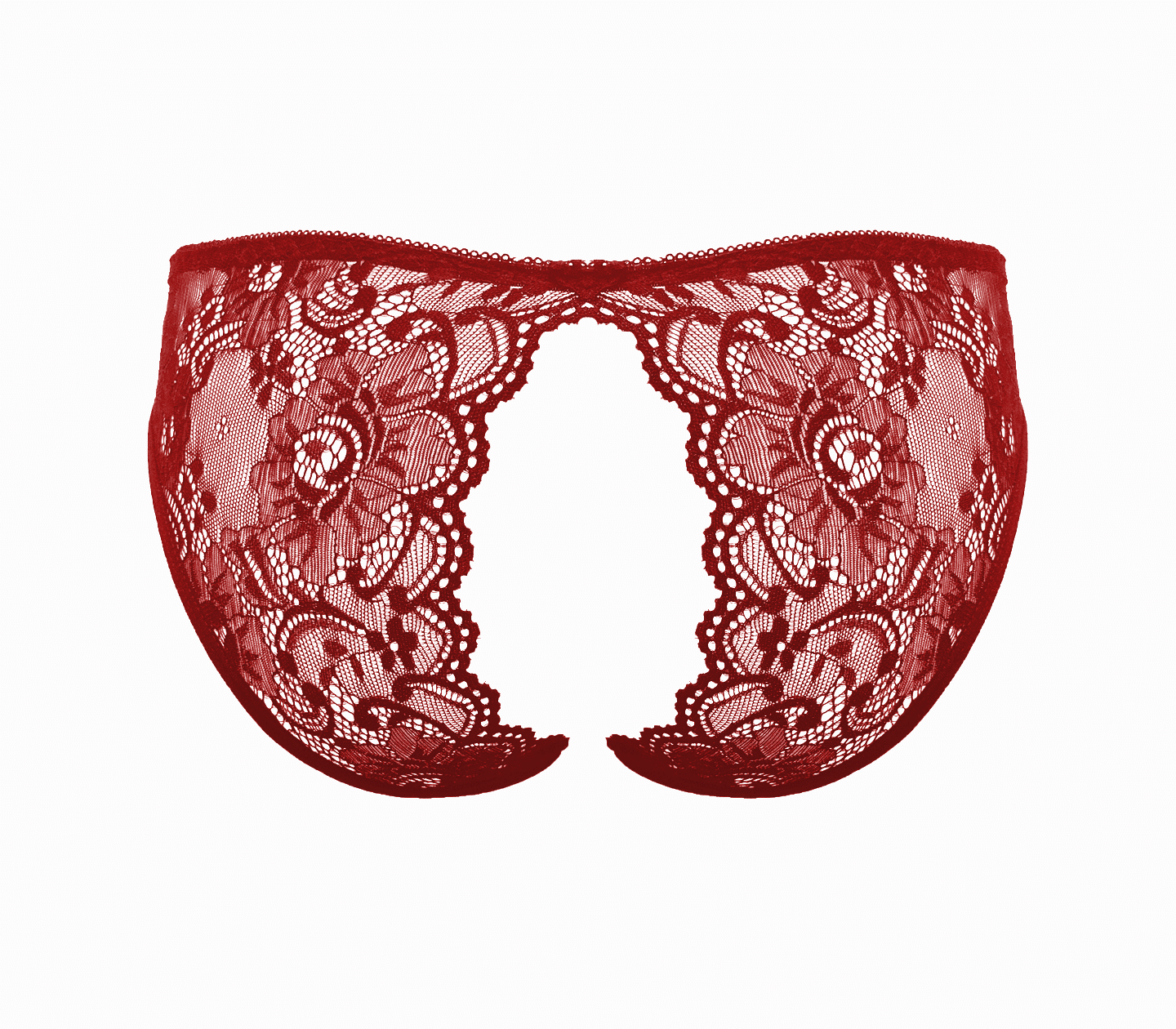 Love In Leather Sexy Womens Full Lace Crotchless Panties - G-Strings, Panties and Shorts