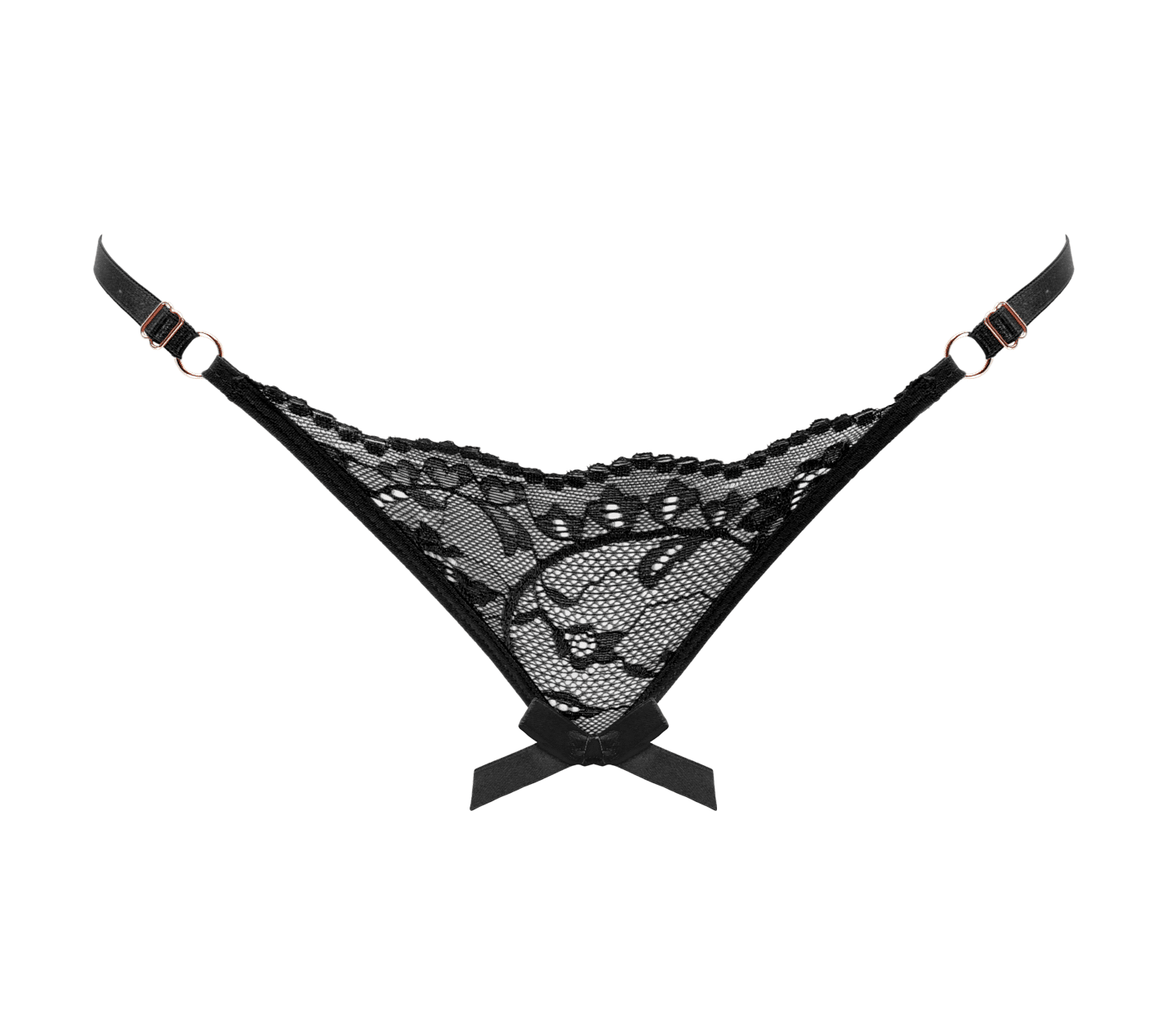 Love In Leather Womens Sexy Crotchless Panties One Size - G-Strings, Panties and Shorts